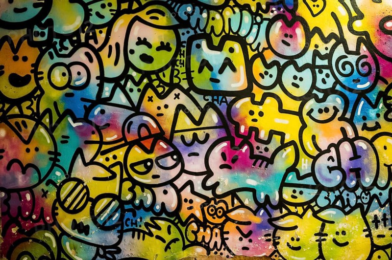 Street art, graffiti, MAUSA VAUBAN, Museum of Urban Art and Street Art, Vauban Fortress Neuf-Brisach, UNESCO World Heritage Site, Haut-Rhin Department, Alsace, France