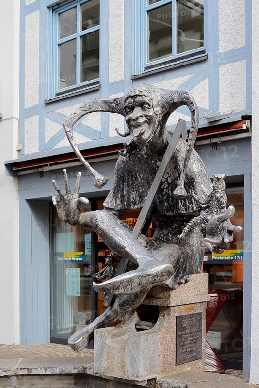 Till Eulenspiegel Fountain, Radolfzell am Lake Constance, Baden-Württemberg, Germany