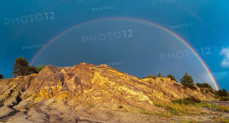 2023, Brandenburg, Germany, Nabu, Nabu Project, national natural heritage, natural paradise Grünhaus, post-mining landscape, Grünhaus, rainbow, rainbow