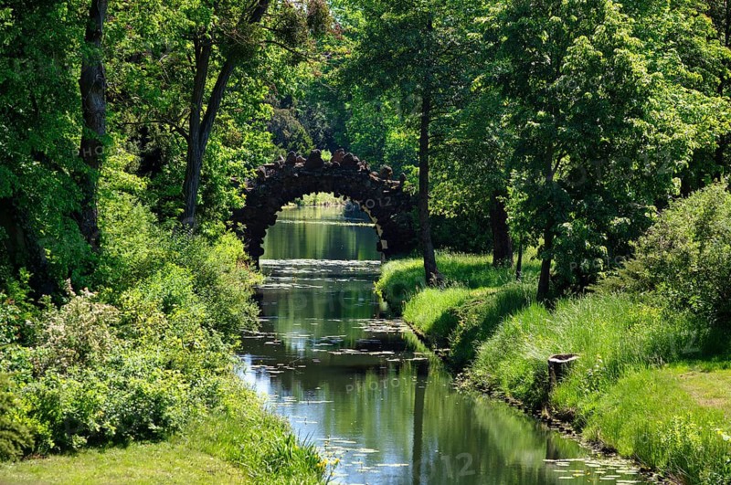 The High Bridge, Wörlitzer Park, Wörlitzer Anlagen, Wörlitz, Oranienbaum, Saxony-Anhalt, Germany