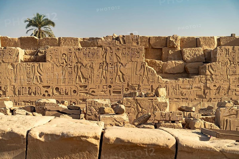 Relief in Karnak Temple in Karnak near Luxor, Egypt