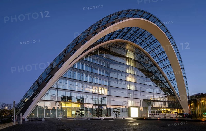 BBCC Berliner Bogen Conference Center at Blue Hour, Hammerbrook, Hamburg, Germany