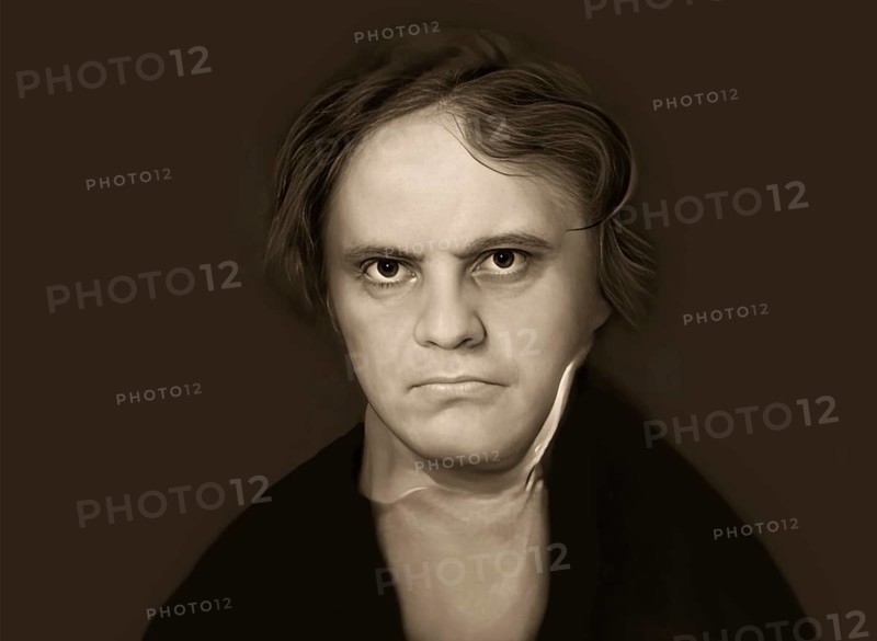 Portrait of Ludwig van Beethoven, 1770 -1827, German composer, digitally edited based on a historical illustration by Hermann Torggler, 1902