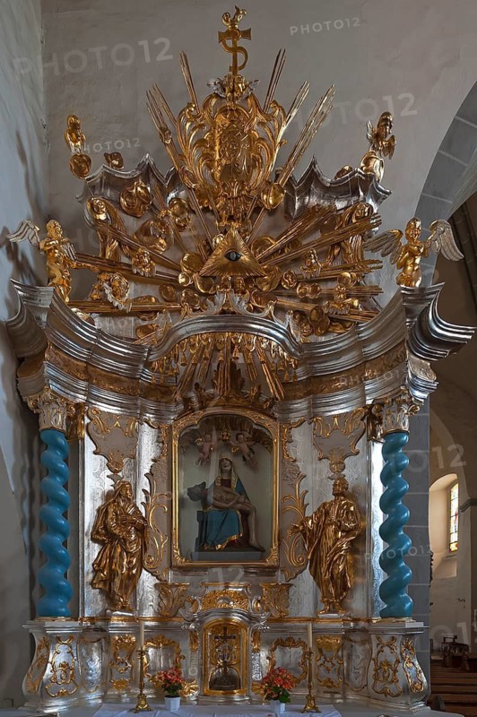 Mary Altar of the Church of the Assumption of Mary, Ostritz, Upper Lusatia, Saxony, Germany