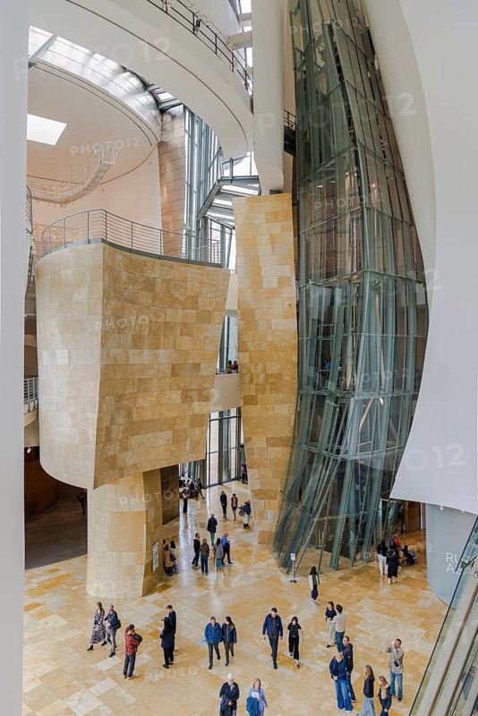Interior of the Guggenheim Museum in Bilbao, Spain