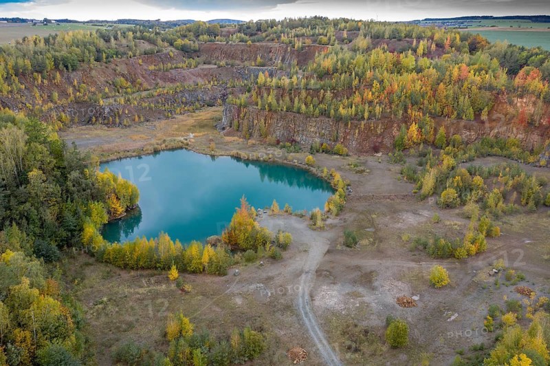 Thuringia, Thuringia, aerial view, post-mining landscape, cultivated landscape, landscape, landscape, aerial view, quarry, quarry, quarry, Dörtendorf quarry