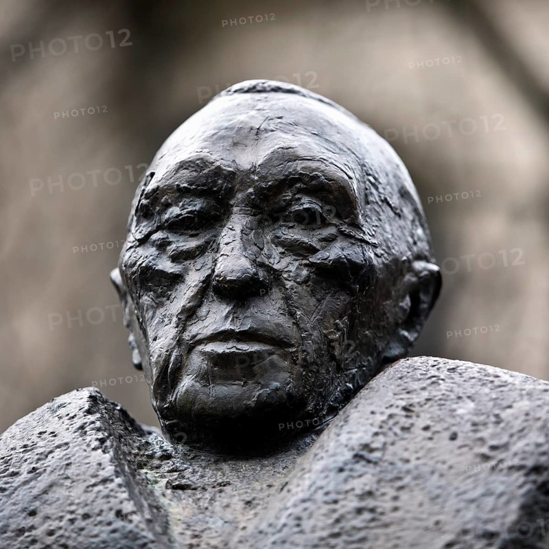 Bronze sculpture Adenauer Memorial begun by Prof. Hans Wimmer and completed by his student Gerhard Weiland, Cologne, North Rhine-Westphalia, Germany