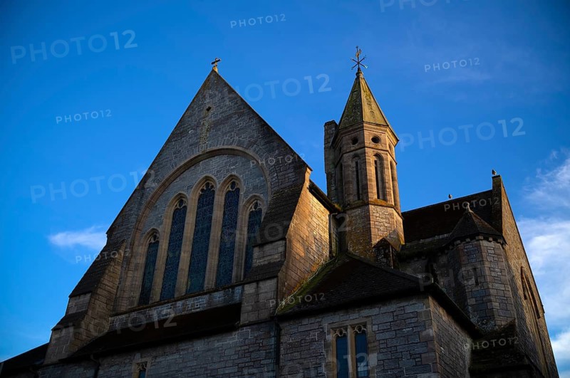 All Saints Parish Church, evening light, Falmouth, Cornwall, England, Great Britain, Great Britain