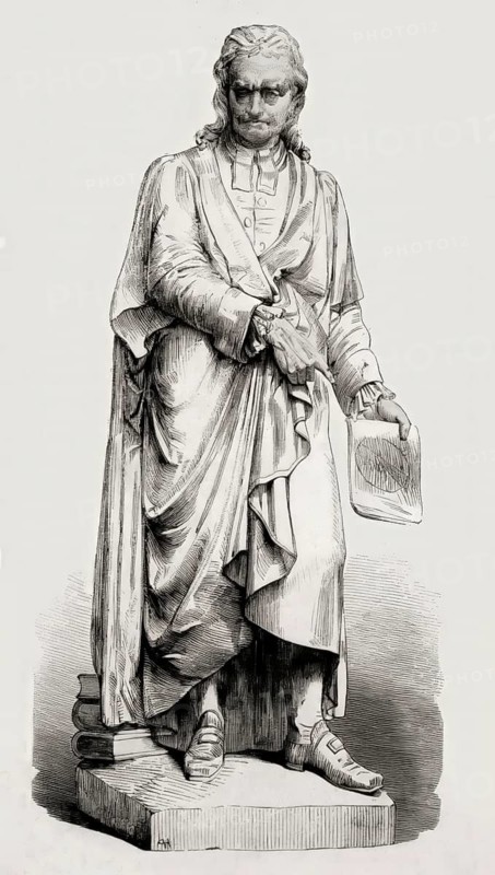 Statue of Sir Isaac Newton, Cambridge, Cambridgeshire, England, UK