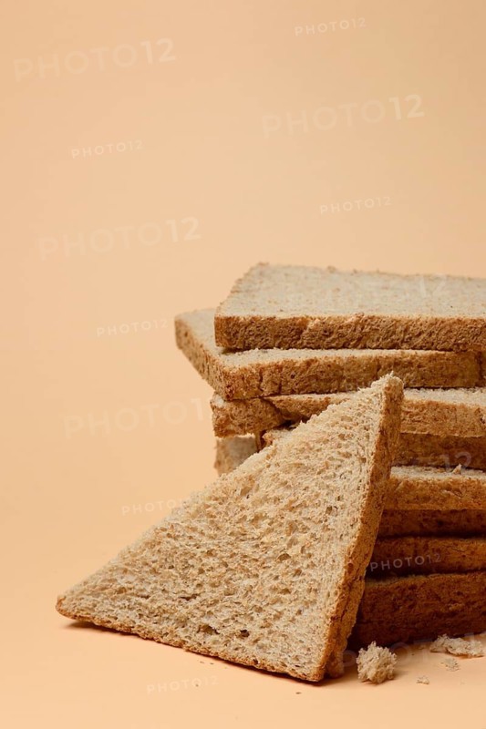 Stacked whole grain toast bread, whole grain toast bread