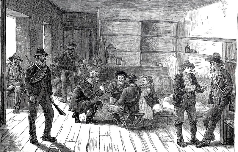 The most recent uprising in the Transvaal, in South Africa in 188, during the First Boer War, illustration, reproduction from a 19th-century model. Authentic, file restored for optimal use, exact date of submission unknown, historical
