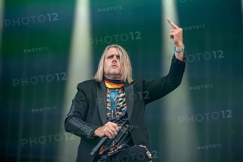 Singer Matt Walst from the Canadian rock band Three Days Grace live on the Utopia Stage during the Rock im Park Festival on the Zeppelin Field in Nuremberg, Germany on June 5, 2026