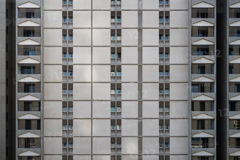 Facade apartment block, Dubai, United Arab Emirates, UAE
