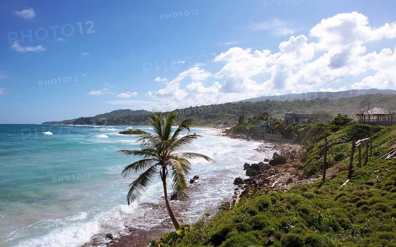 Caribbean coast in Portland Parish, Jamaica, West Indies, Caribbean, Central America