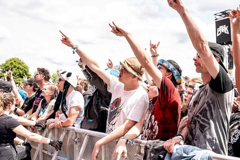 Audiences celebrate at Black Veil Brides' performance at Rock im Park on Zeppelin Field in Nuremberg on 06.06.2026