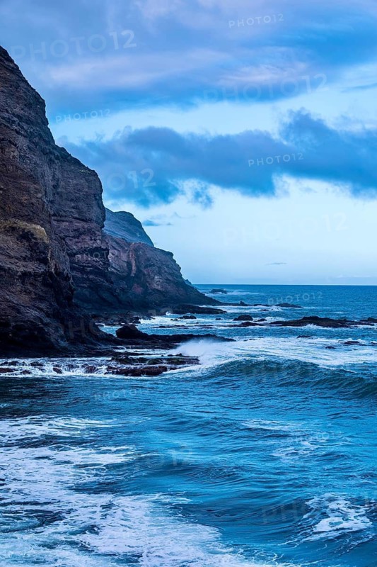 Stormy Atlantic off Alojera, La Gomera, Spain