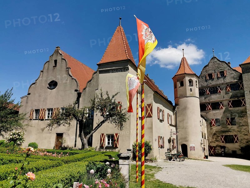 Castle, Harburg Castle, Harburg, Donau-Ries District, Swabia, Bavaria, Germany