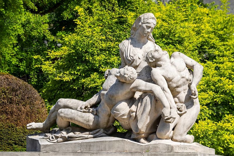 Monument aux Morts, Mother Alsace, Place de la Republique, Republic Square, Strasbourg, Alsace, France
