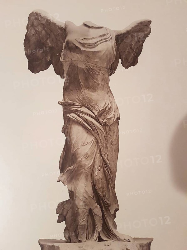 Nike of Samothrace, Paris, Louvre, Greek marble, marble sculpture of the Greek goddess of victory, depicted without head and arms, Adolphe Braun, 1812-1877, around 1870