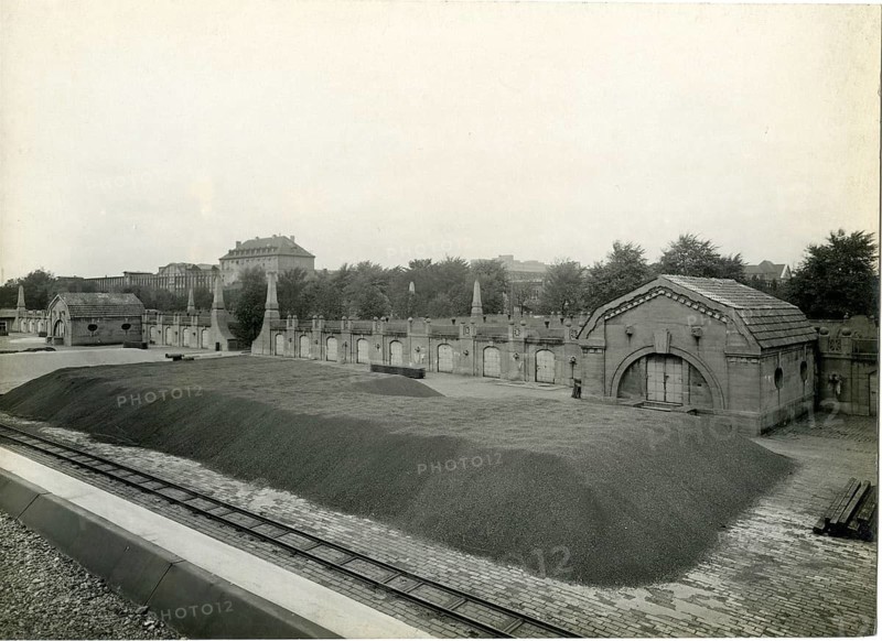 Berlin, Charlottenburg, waterworks, sewage treatment plant, architecture, Hermann, Muthesius, historic complex, park design, around 1910