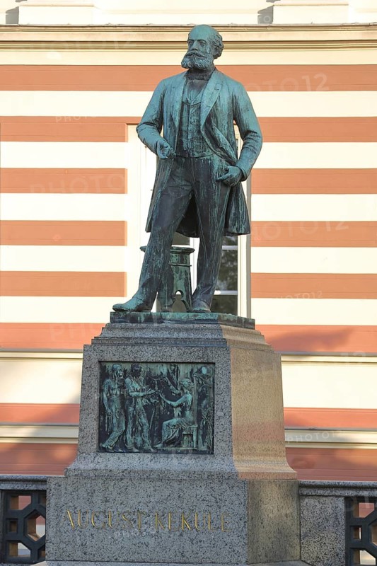 Memorial to gardener and landscape architect August Kekulé, sculpture, Department of Geography, Rheinische Friedrich-Wilhelms-Universität, University, Poppelsdorf, Bonn, North Rhine-Westphalia, Germany