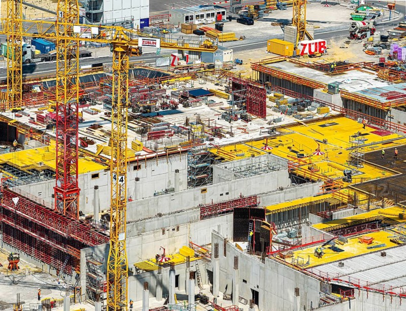 Artificial Intelligence Innovation Park (IPAI) in Heilbronn. Construction site. The IPAI campus will eventually cover an area equivalent to 42 football pitches. Around three billion euros are being invested. The initial capital of 100 million is being shared between the state of Baden-Württemberg and the Dieter Schwarz Foundation. Heilbronn, Baden-Württemberg, Germany