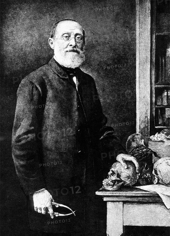Rudolf Virchow, portrait drawn by Hanns Fechner, 1891 Rudolf Ludwig Karl Virchow (13 October 1821, Schivelbein, Pomerania, Kingdom of Prussia – 5 September 1902, Berlin) was a German doctor and renowned pathologist. In Berlin, he worked at the Charité. He was also active as a liberal politician. He was a member of the Prussian House of Representatives and the German Reichstag. He campaigned for better hygiene, clean water and public health. He is famous for his saying: ‘omnis cellula e cellula' (every cell arises from a cell) . His major achievements include research into leukaemia and the development of thrombosis