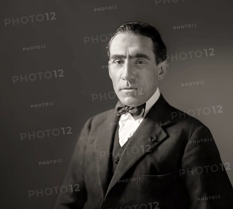 Portrait of Louis Renault, 1877 – 1944, French industrialist, a pioneer of the automobile industry, 1924, digitally edited based on a historical photograph by Taponier