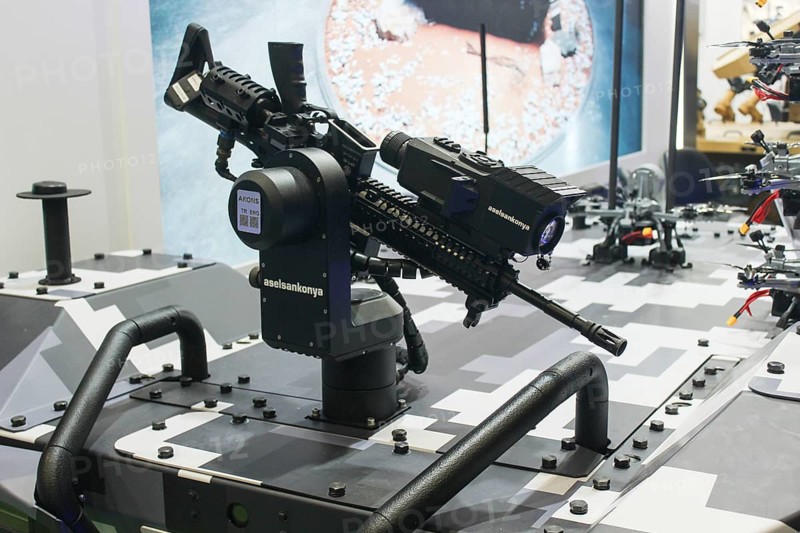 Military equipment, including tracked armored fighting vehicles, missile systems, turbine propulsion components, and unmanned aerial, surface, and underwater vehicles, are displayed at the SAHA Expo 2026 International Defense, Aerospace and Space Industry Fair. Visitors and industry professionals attend the exhibition to view the latest aerospace and defense technologies showcased in Istanbul, Turkey on May 08, 2026, Istanbul, Turkey