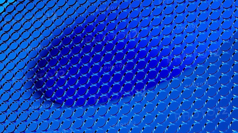 This abstract design showcases a 3D structure in shades of blue, perfect for creating a tech-savvy digital atmosphere