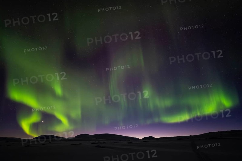 Northern Lights (Aurora borealis), Stora Sjöfallet National Park, Laponia World Heritage Site, Norrbotten, Lapland, Sweden, April 2023
