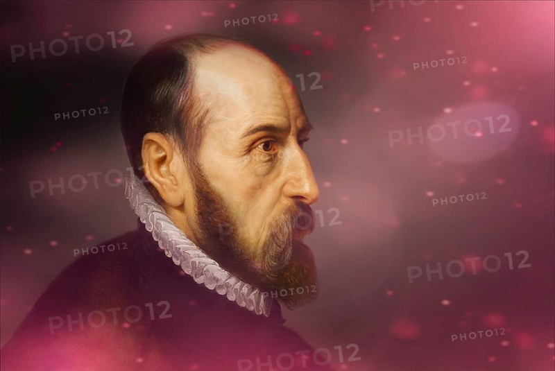 Abraham Ortelius, 1527 – 1598, Flemish scholar, cartographer, geographer and cosmographer, digitally edited based on a historical painting by Peter Paul Rubens, 1633