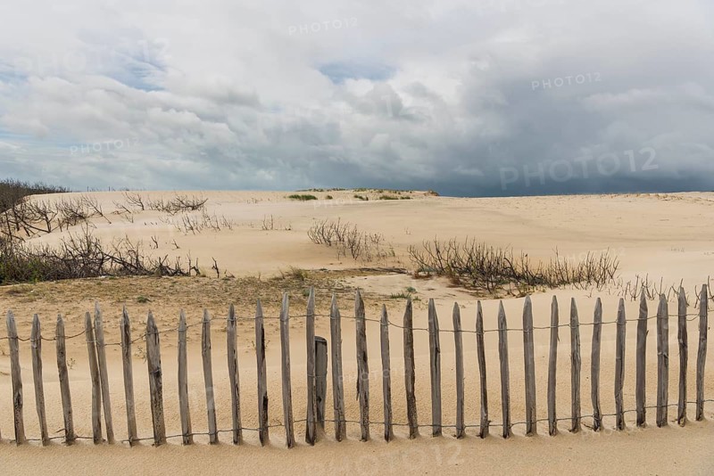 Fence as protection against erosion on the Atlantic coast in France