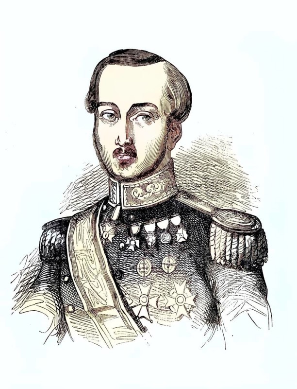 Manuel Gutiérrez de la Concha (1806–1874), also known as the Marquis of Duero, a highly decorated Spanish general and field marshal who played a key role in the Carlist Wars of the 19th century, in his official dress uniform with epaulettes, sash and several military orders of merit on his chest, illustration, reproduction of a 19th-century original. Authentic, file restored for optimal use, exact date of the original unknown, historical, coloured