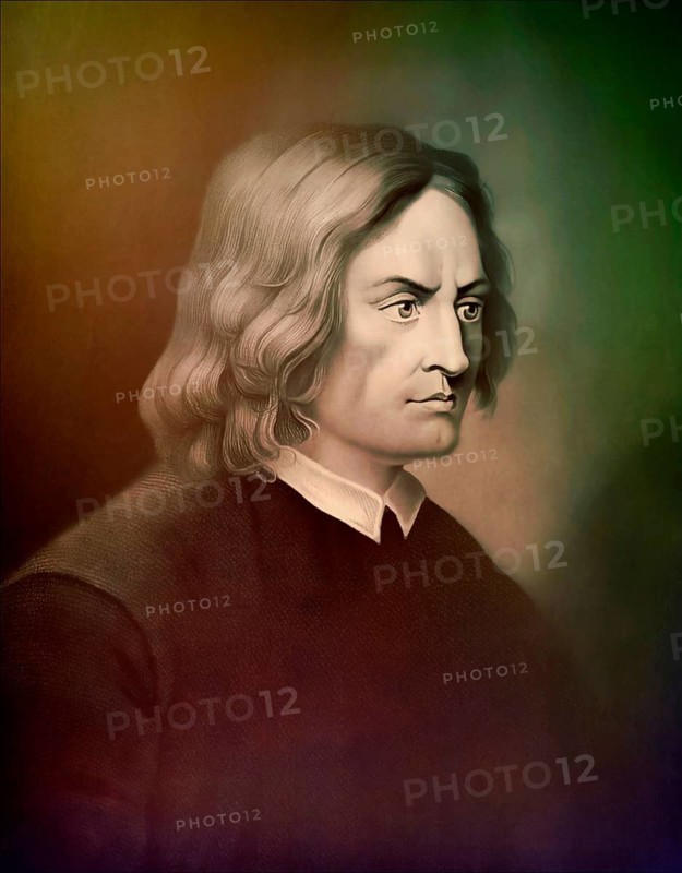 Portrait of Lorenzo I de Medici, or Lorenzo the Magnificent, 1449, 1492, an Italian politician and town lord of Florence, digital edited