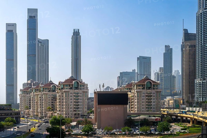 Al Murooj complex and skyscrapers, Dubai, United Arab Emirates, UAE