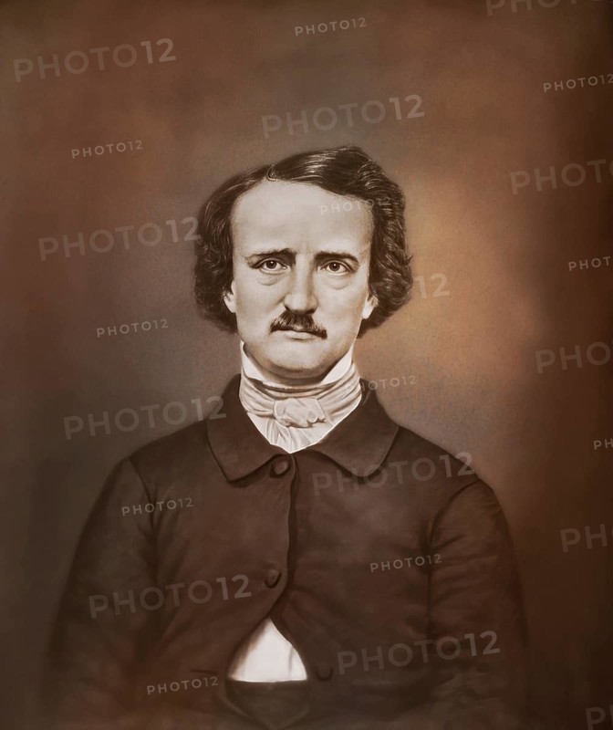 Portrait of Edgar Allan Poe, 1809 – 1849, American writer, digitally edited according to a photograph