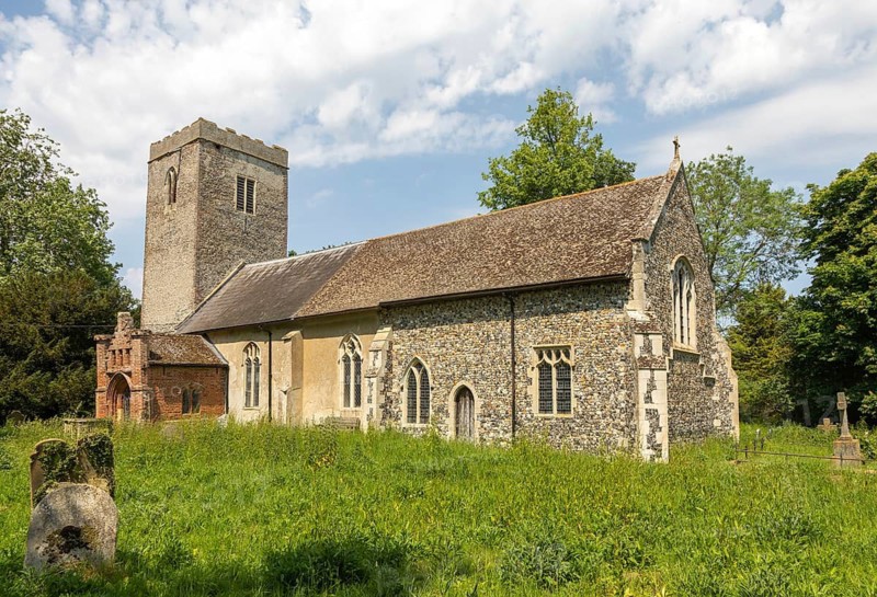 Village parish church of Saint Andrew, Winston, Suffolk, England, UK