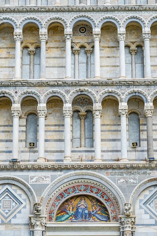Piazza dei Miracoli at Pisa on a sunny day, Tuscany, UNESCO World Heritage, Italy, Europe, Europe