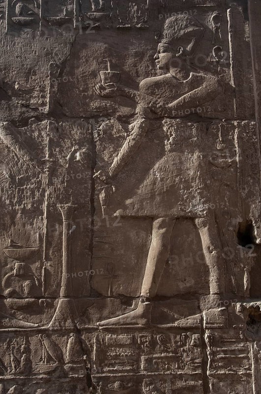 Luxor, Egypt. February 12th 2009 Pharaonic inscriptions at the ancient Egyptian ruins beside the Nile at Luxor, Egypt
