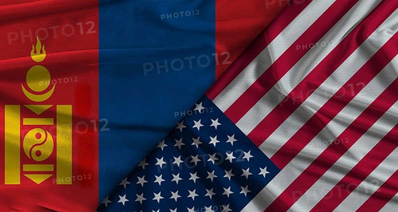 Bilateral relations between Mongolia and United States. Flag of Mongolia and United States