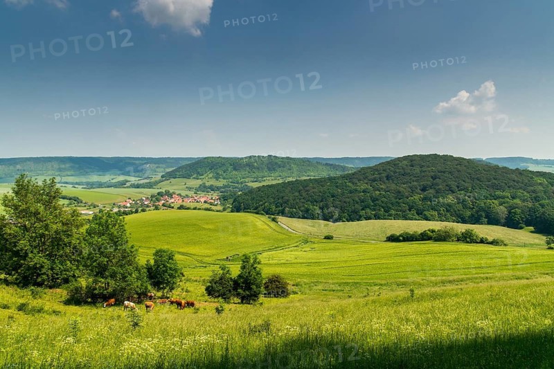 Germany, Gleistal, Jenalöbnitz, Thuringia, Thuringia, cultural landscape, landscape