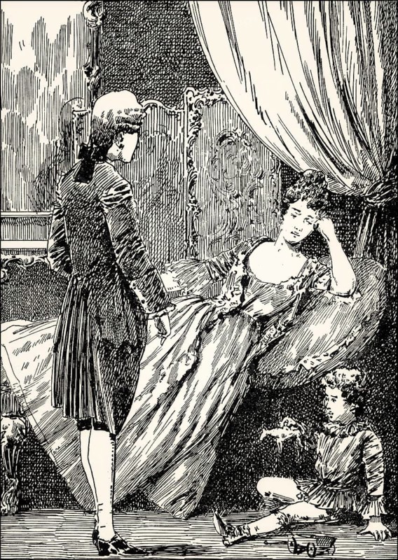 Aurelie and Wilhelm, scene from the novel Wilhelm Meister's Apprenticeship, Wilhelm Meisters Lehrjahre, by Johann Wolfgang von Goethe