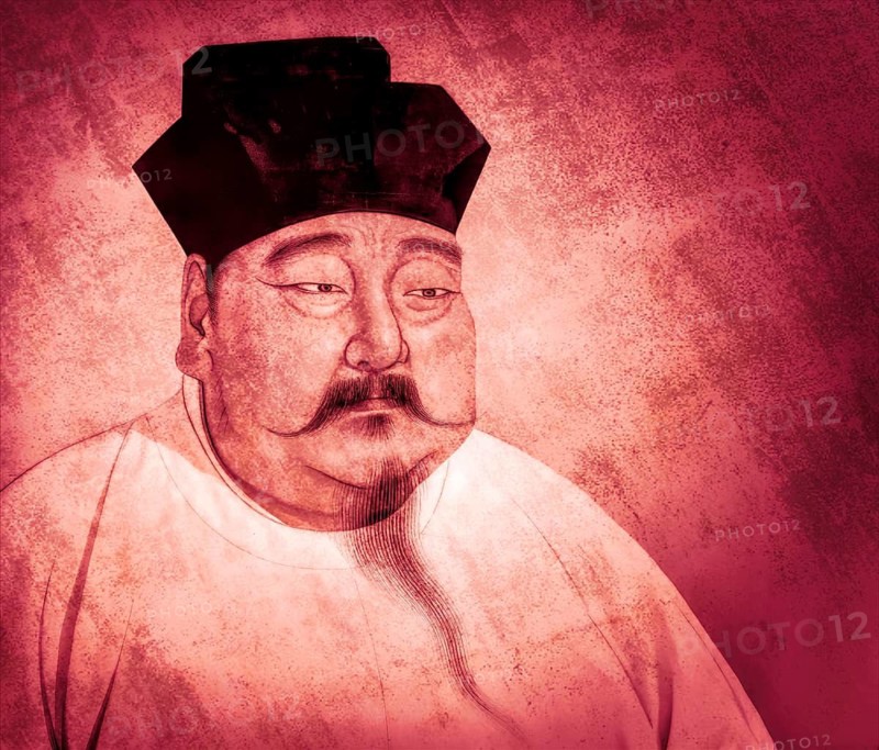 Emperor Taizu of Song, 927 — 976, personal name Zhao Kuangyin, courtesy name Yuanlang, the founding emperor of the Song Dynasty of China, 1st century AD, digitally edited based on a historical illustration