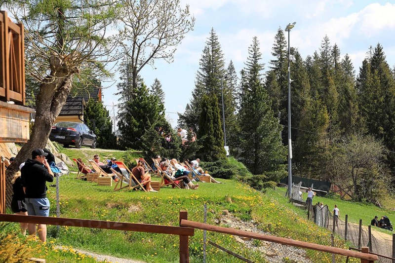 Picture shows the Gubalówka Hill in Zakopane, Poland, the Gubalowka is known for its panoramic view of the Tatras and is a popular destination for tourists all year round