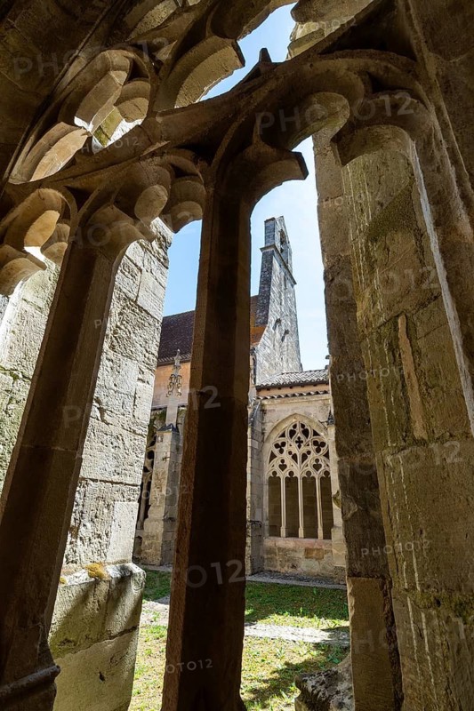 Villefranche de Rouergue. City of Art and History. The Chartreuse Saint Sauveur. The small cloister. Aveyron. Occitanie. France