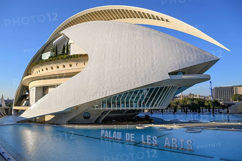 Palau de les Arts Reina Sofia, Opera House, Ciudad de las Artes y de las Ciencias, City of Arts and Sciences built by Spanish architect Santiago Calatrava, Valencia, Spain