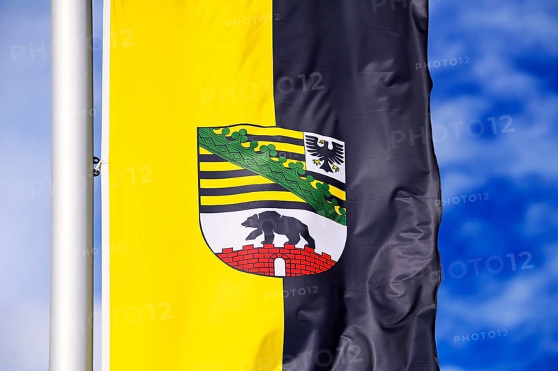 Flag of the German state of Saxony-Anhalt +++ editorial use only