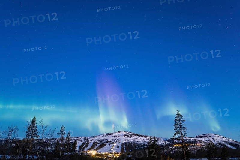 Northern Lights (Aurora borealis), Dundret, Gällivare, Norrbotten, Lapland, Sweden, April 2025