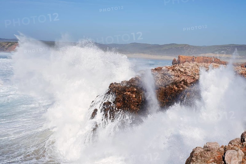 Surf on the Rocky Coast, Carrapateira, Parque Natural do Sudoeste Alentejano e Costa Vicentina, Algarve, Portugal